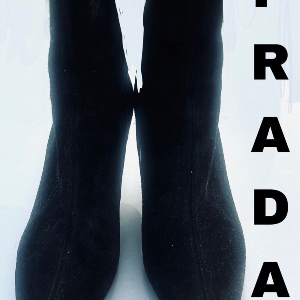 PRADA Black Heeled Boots made in Italy